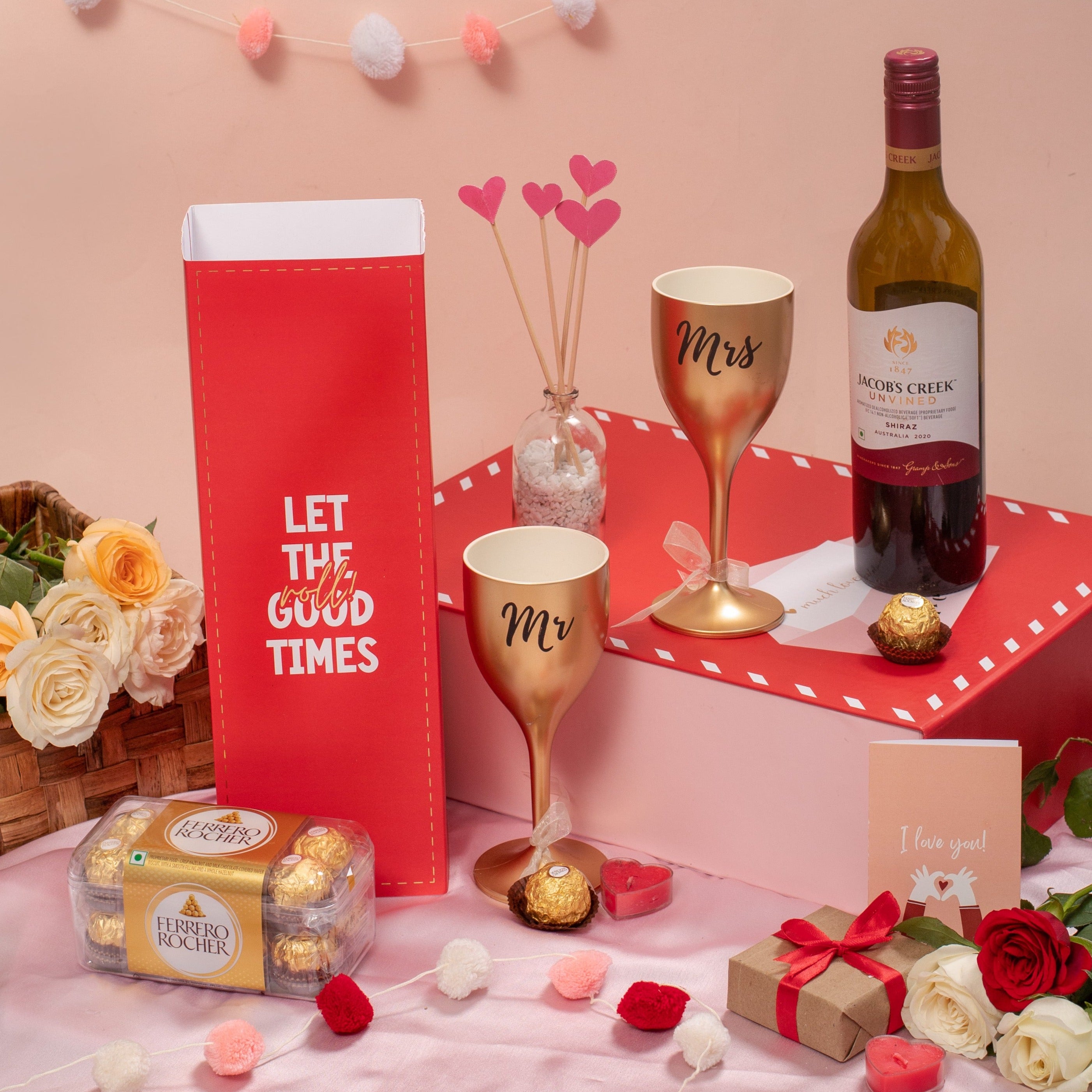 Romantic Gift Set with Wine Bottle Opener – Confetti Gifts