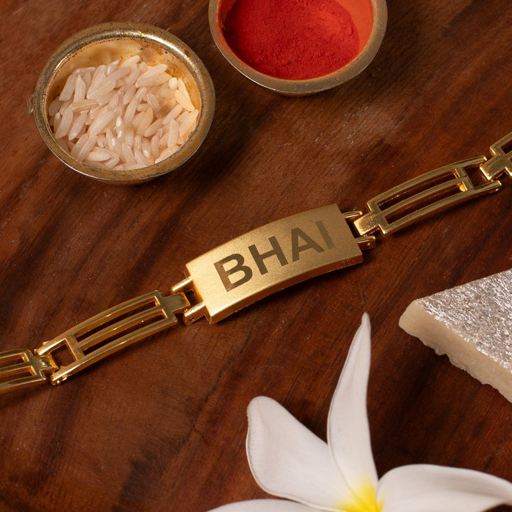 Bhai Metal Bracelet Rakhi
