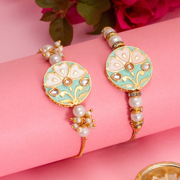Green & Pink Couple Rakhi