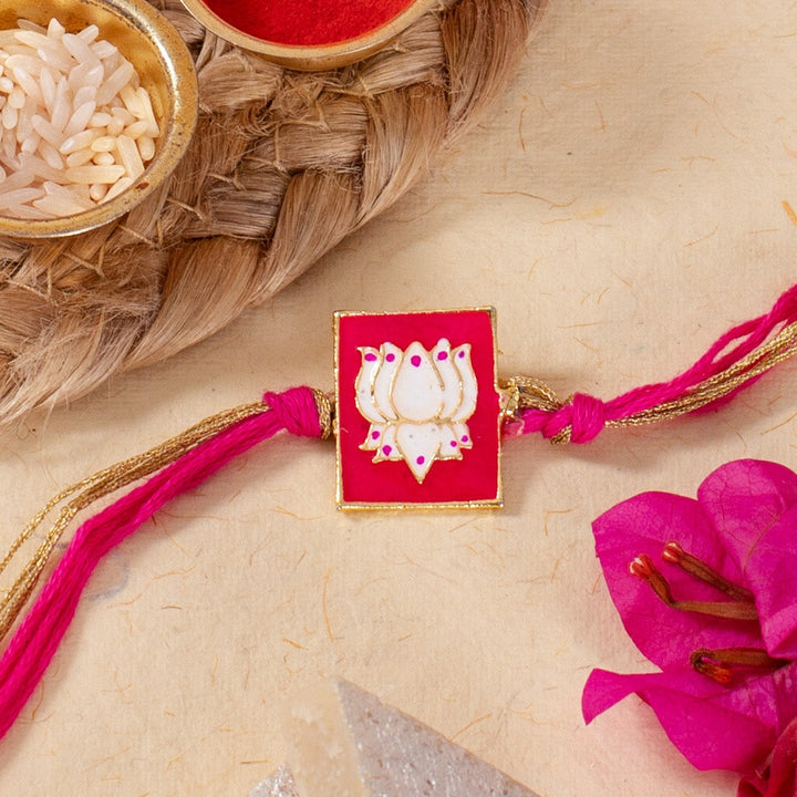 Red Lotus Rakhi