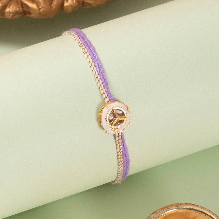 Circle Plain Purple Rakhi