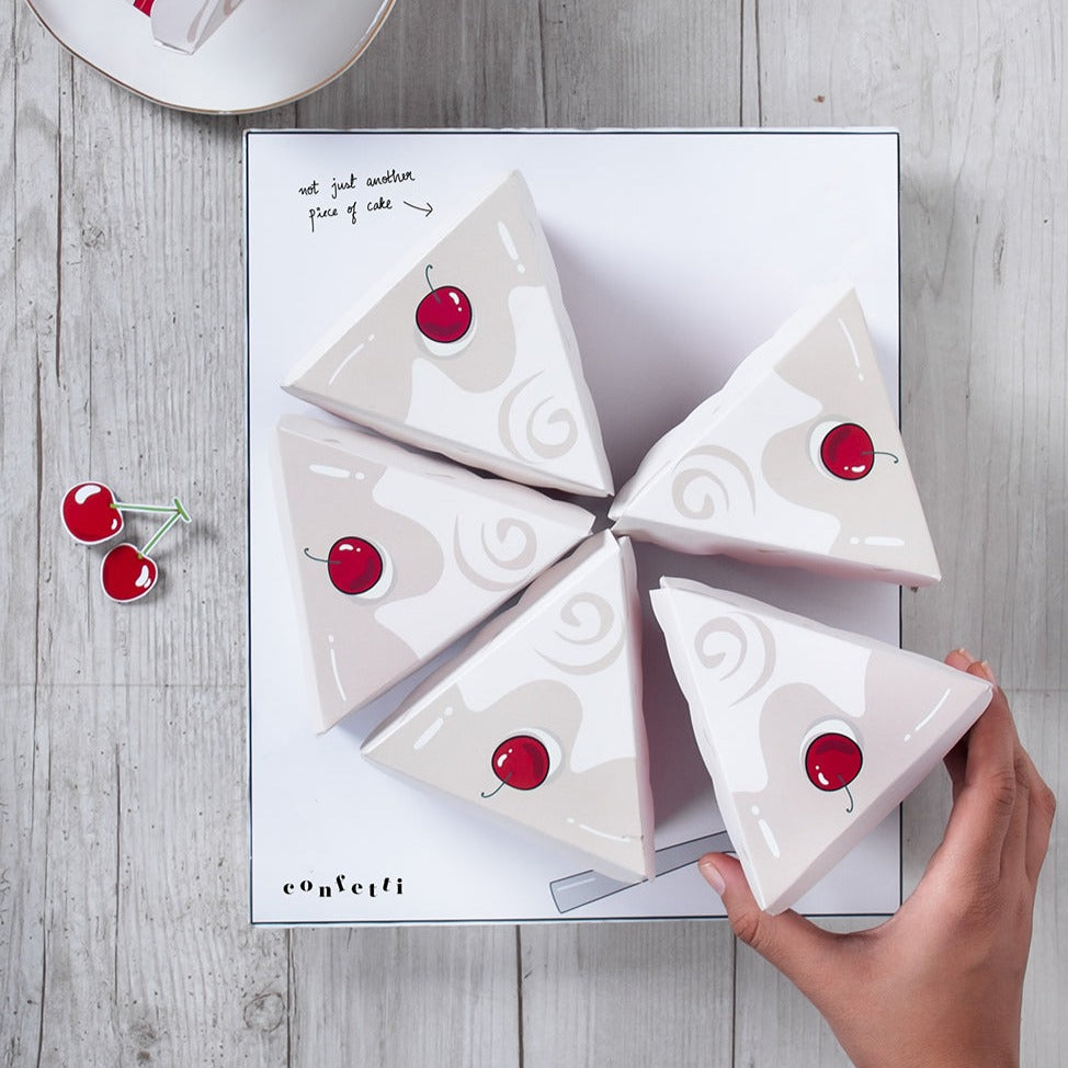 Red Velvet Cake Slice Box