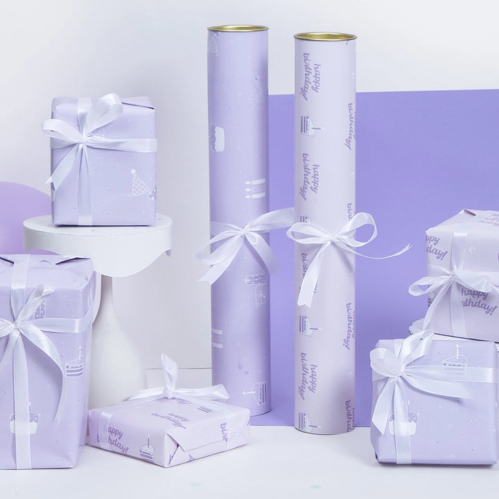 Green & Lavender Gift Wrapping Paper Set