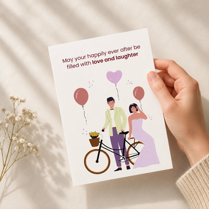Love & Laughter Wedding Greeting Card