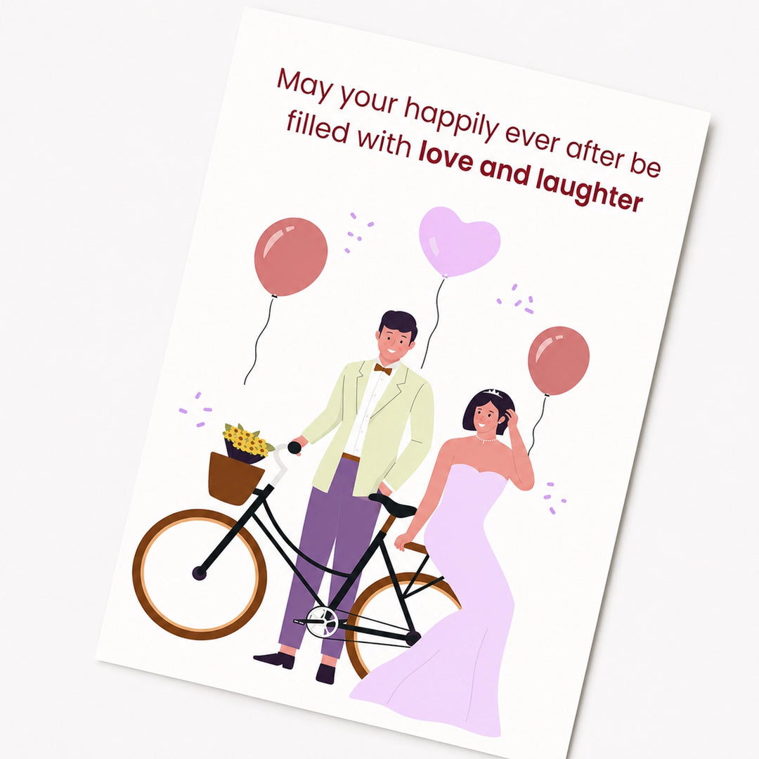 Love & Laughter Wedding Greeting Card