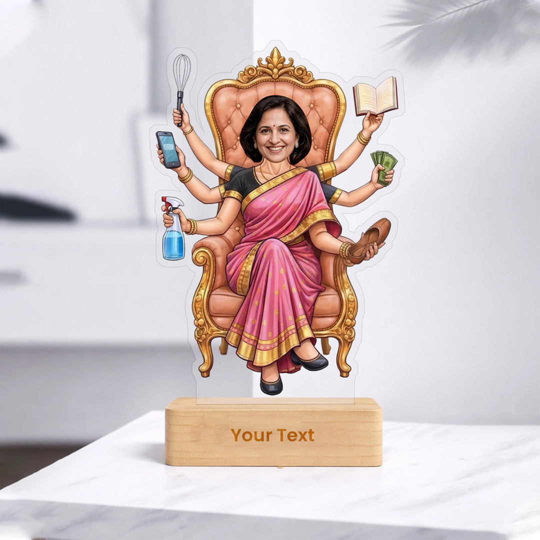 The Multitasker Mom Caricature