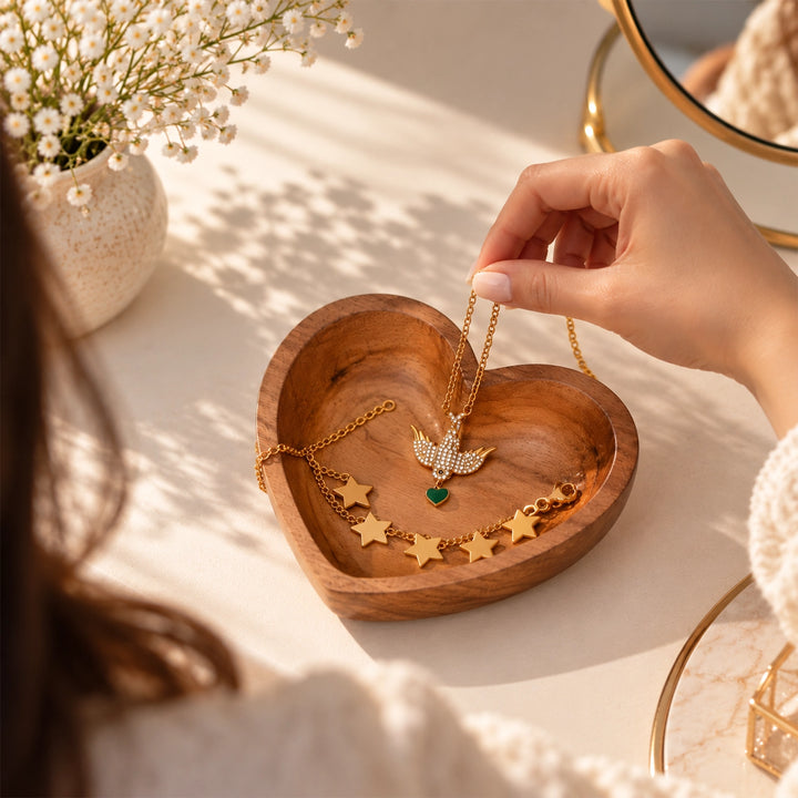 Trinket Heart Bowl- Personalized Wooden Bowl