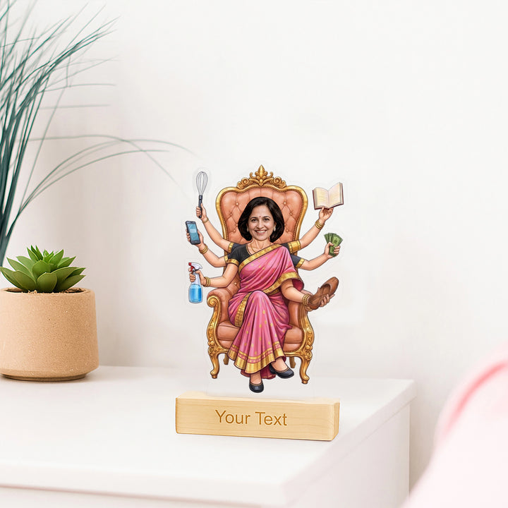 The Multitasker Mom Caricature