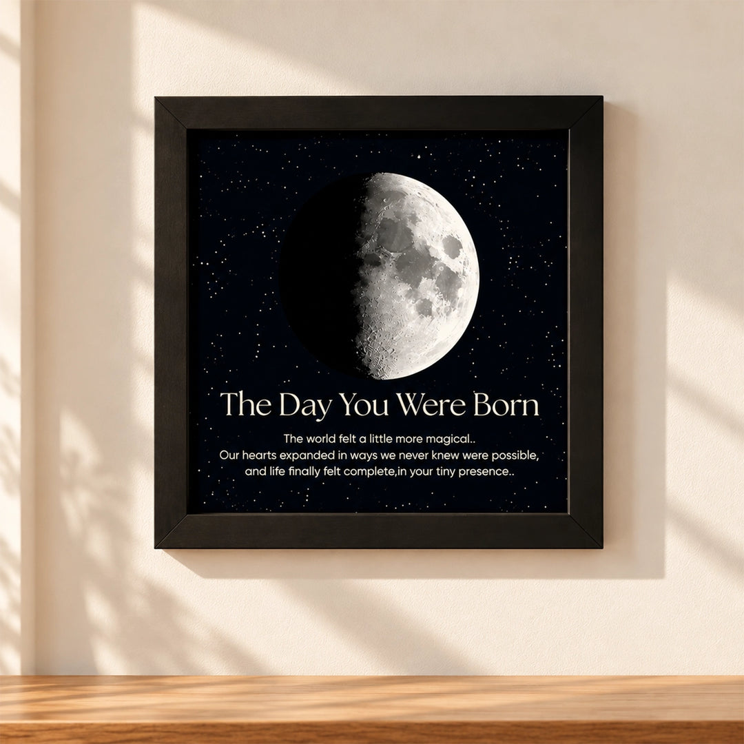 Personalized Moon Frame - Moon Phase Frame