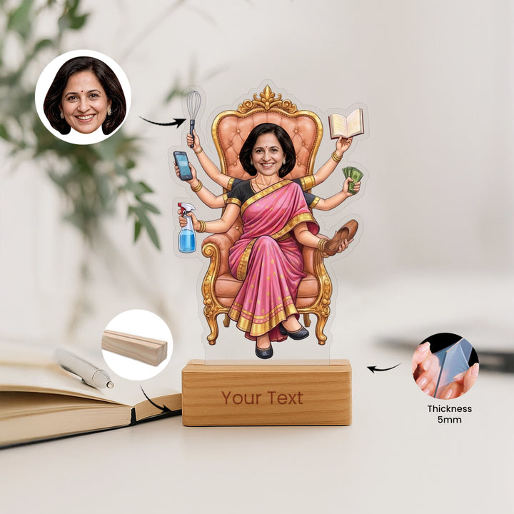 The Multitasker Mom Caricature