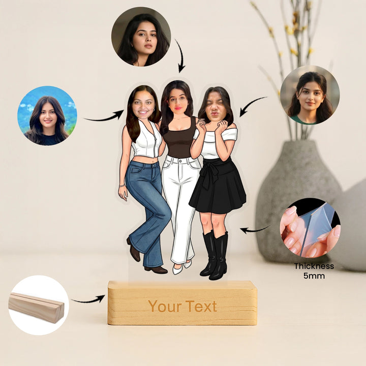 The Chic Trio Caricature