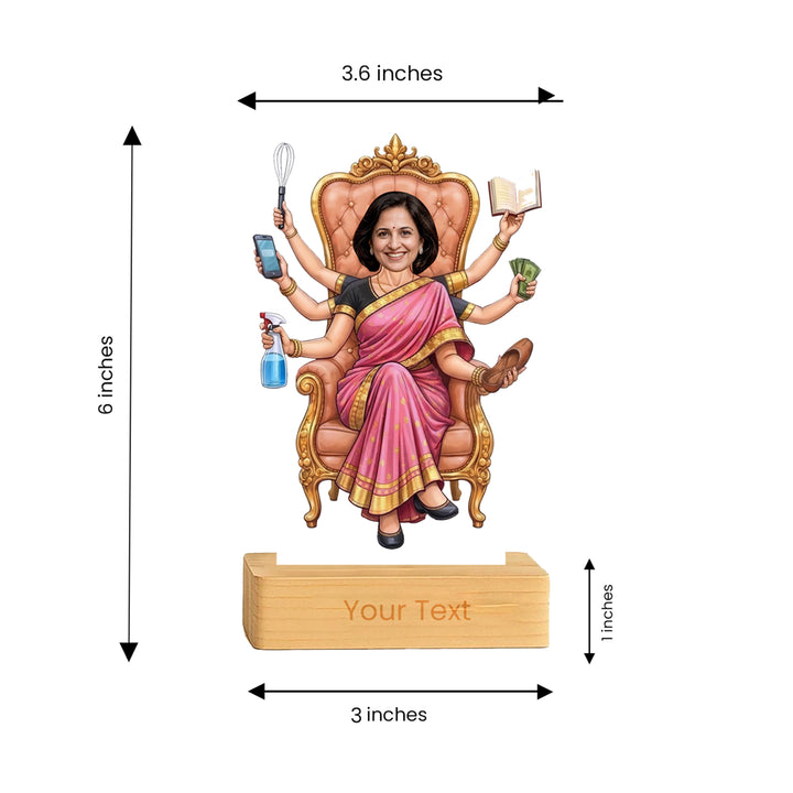 The Multitasker Mom Caricature