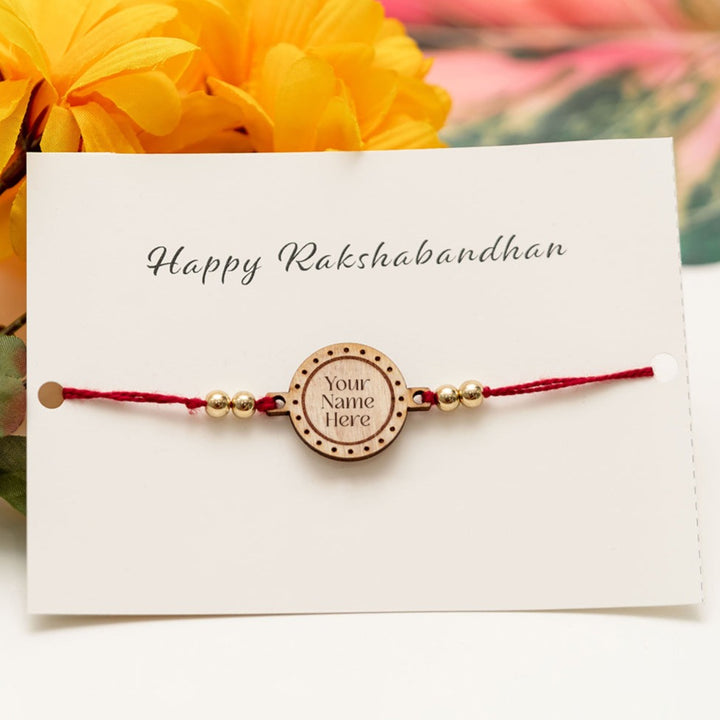 Personalized Name Wooden Rakhi