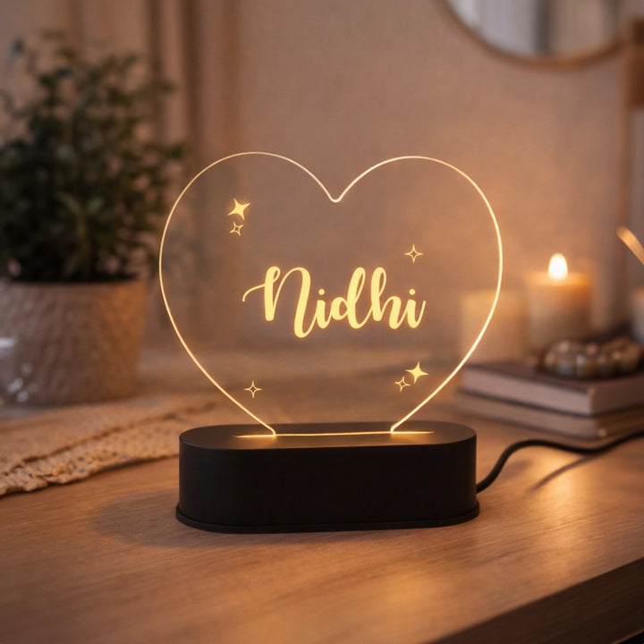 Personalized Heart Name Light