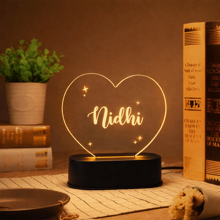 Personalized Heart Name Light
