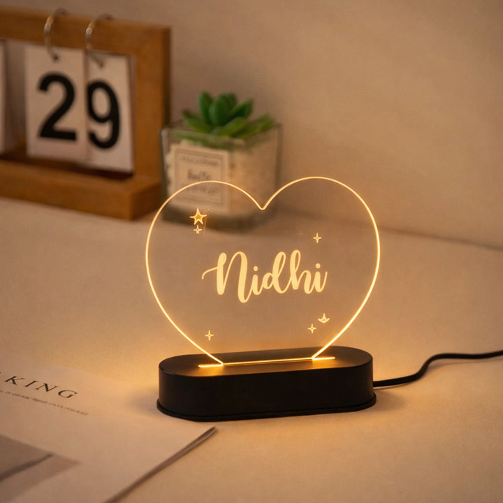 Personalized Heart Name Light