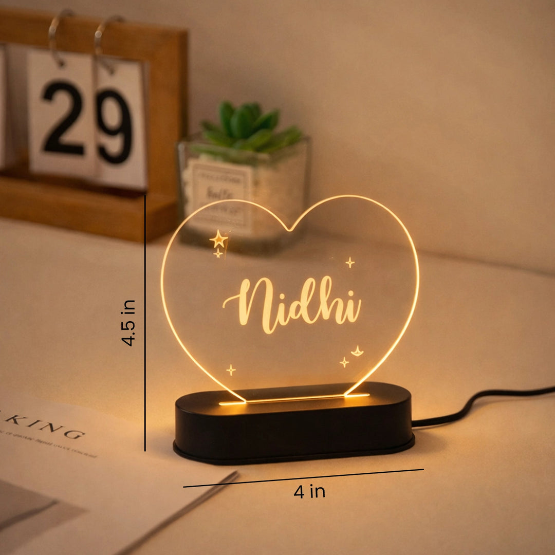 Personalized Heart Name Light