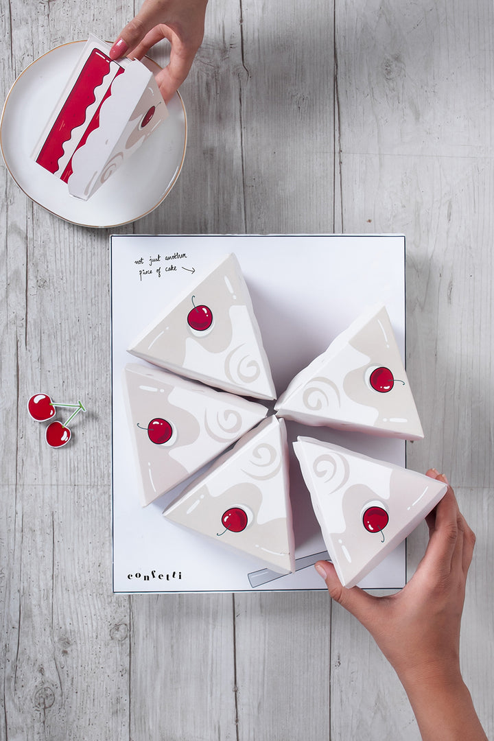 Red Velvet Cake Slice Box