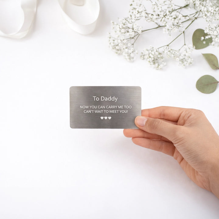New Dad Personalized Wallet Card