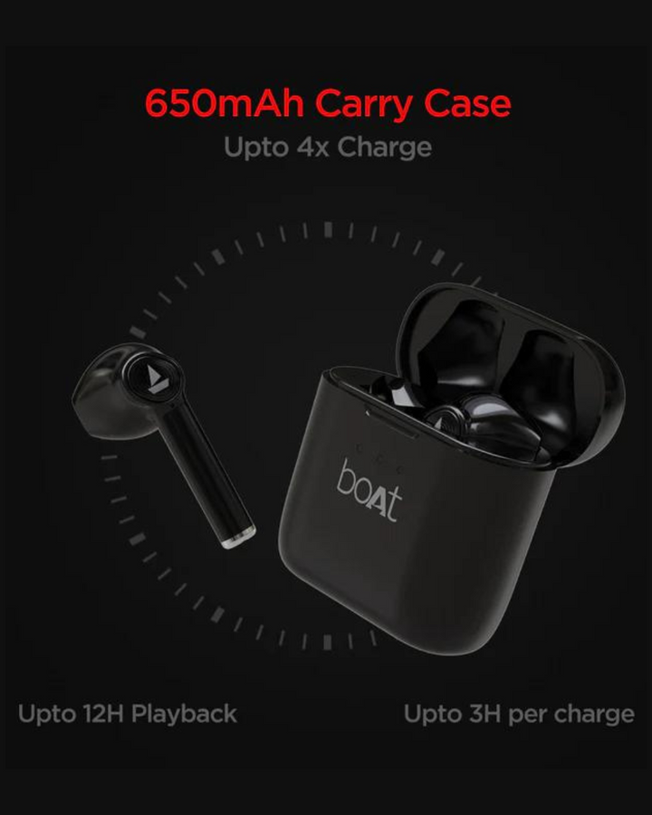 Boat Airdopes Earbuds- 131 (Black)