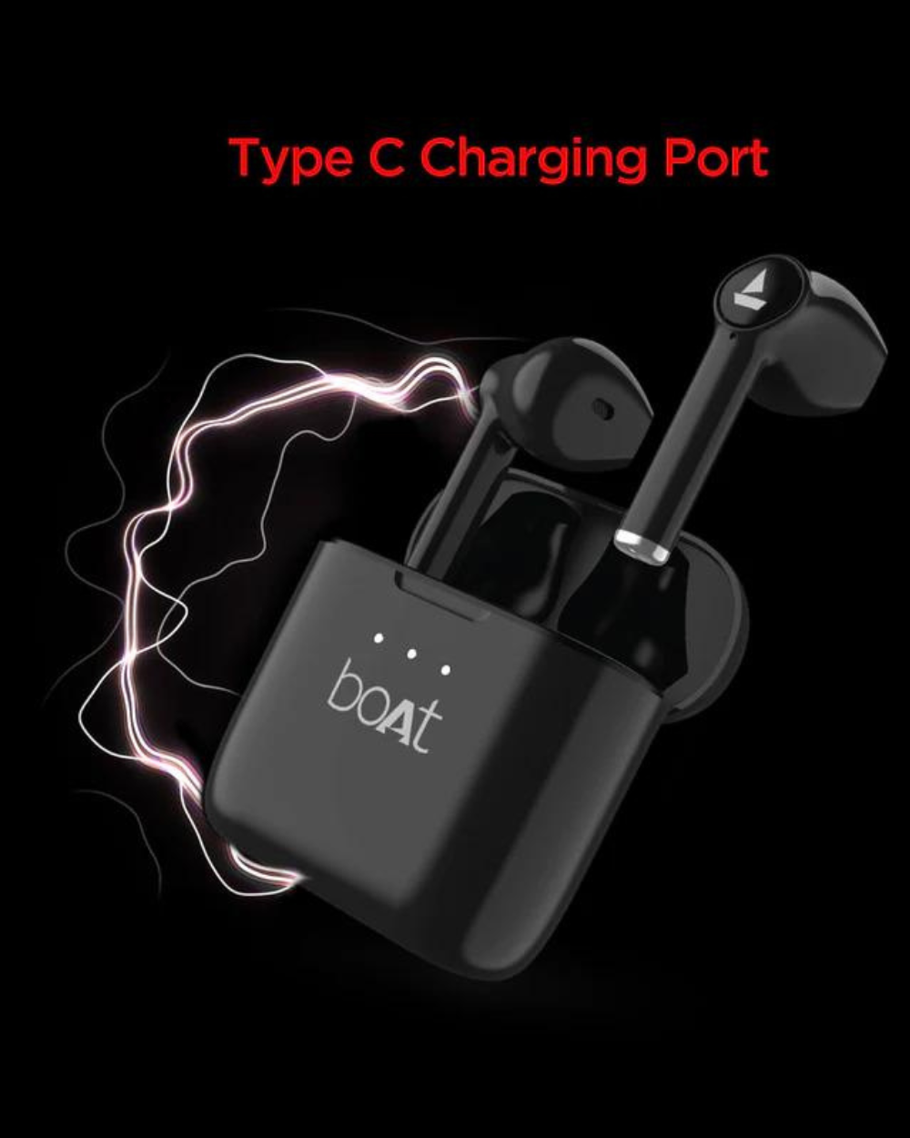 Boat Airdopes Earbuds- 131 (Black)