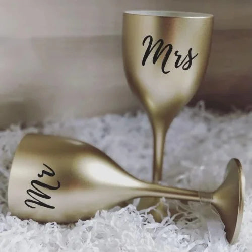 Mr & Mrs Unbreakable Wine Glasses