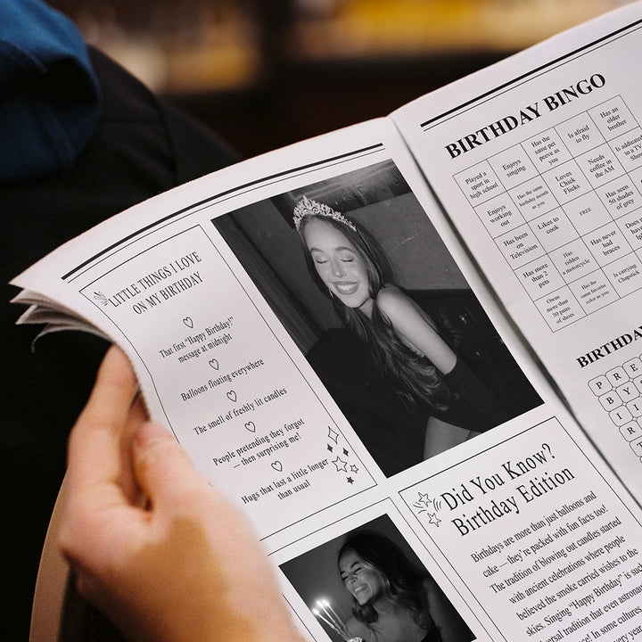 Birthday Newspaper - Personalised With Photos