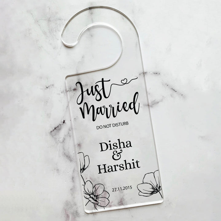 Just Married Door Sign