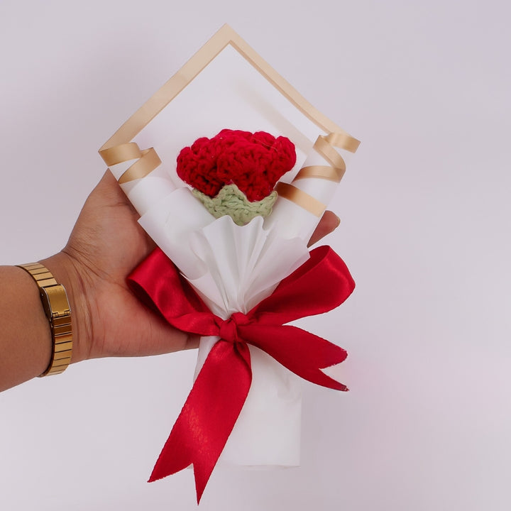 Heartfelt Love Gift Box – Red Crochet Rose & Why I Love You Notes