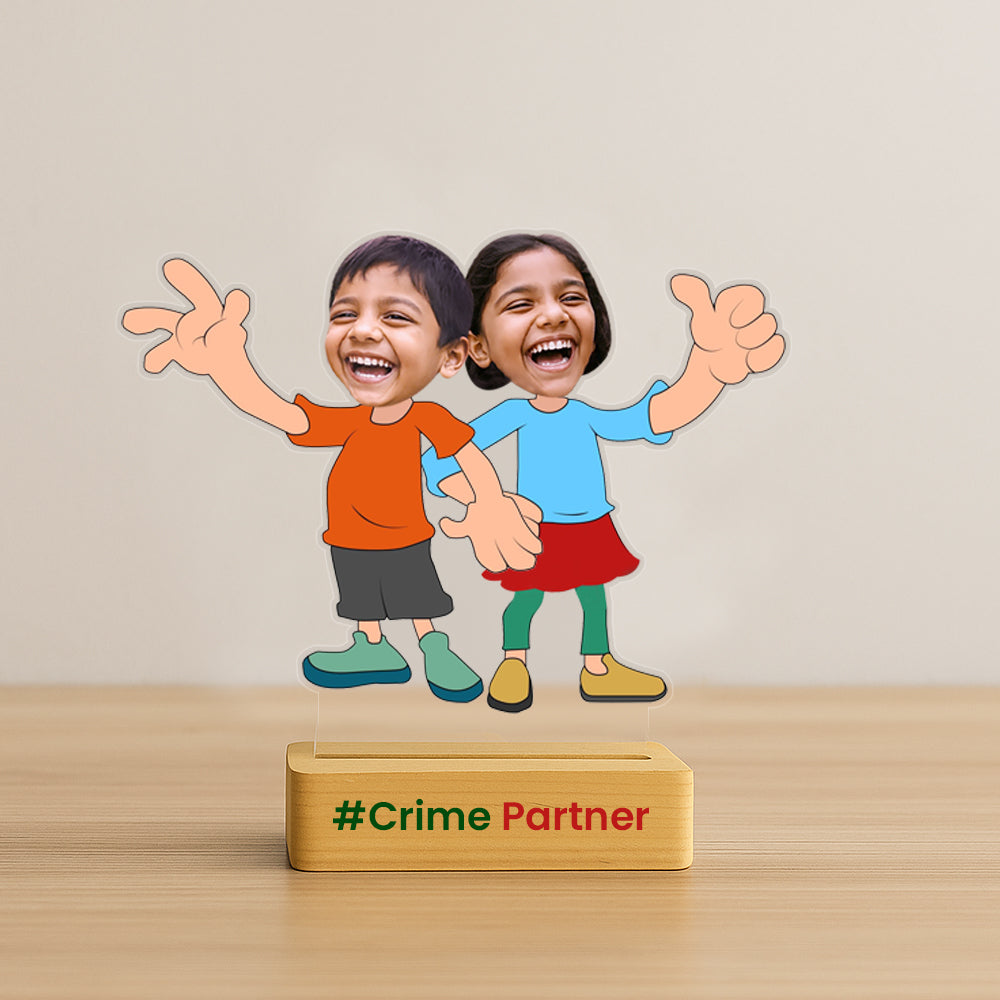 Custom Rakhi Caricature - Partner in Crime Edition