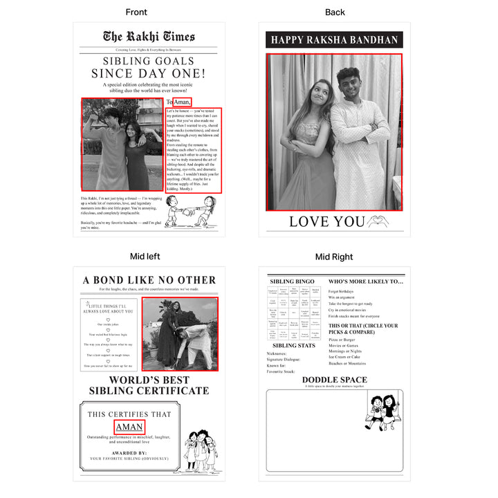 Custom Sibling Newspaper- The Sibling Times
