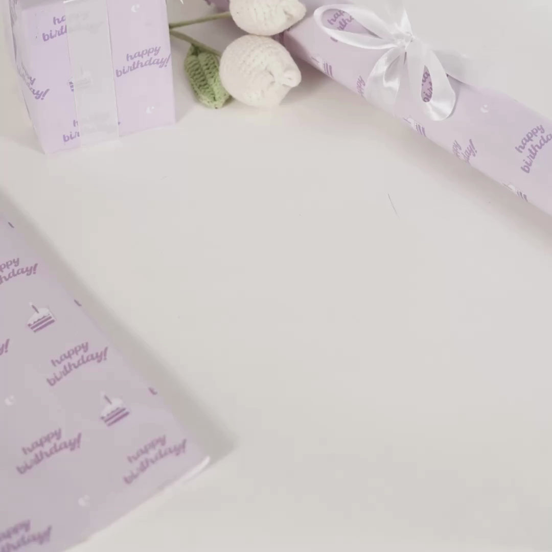 Lavender Gift Wrapping Paper Set