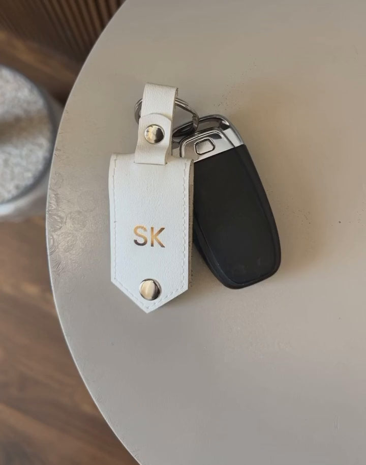 Personalised Leather Keychain